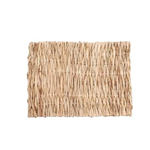 cocoontail 10-teiliges Haustiermatten-Set aus Naturgras, handgewebtes Heu-Kaukissen und Käfigbett für Kaninchen/Meerschweinchen (M) von cocoontail