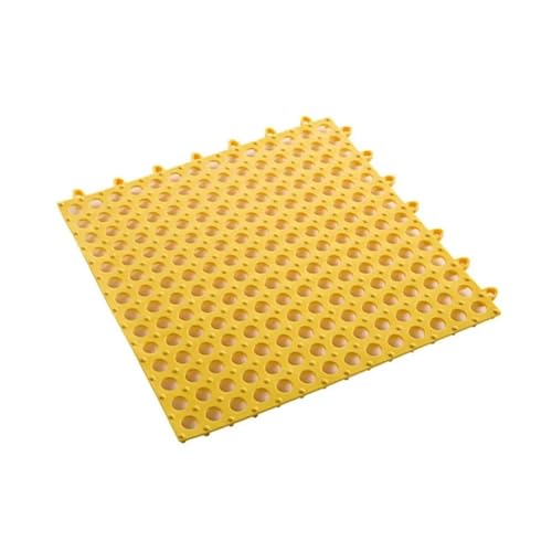 cocoontail 10er-Pack anpassbare Haustierkäfig-Matten, TPE-belüftete Bodengitter für Kaninchen/Katzen/Hunde, 6 Farben (gelb) von cocoontail