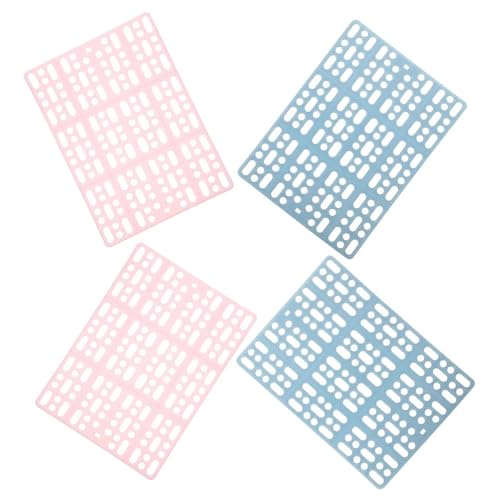 cocoontail 4er-Pack belüftete Kaninchenkäfig-Matten, zuschneidbare Kunststoff-Bodengitter für Hamster/Meerschweinchen (2 x blau + 2 x rosa x 2) von cocoontail