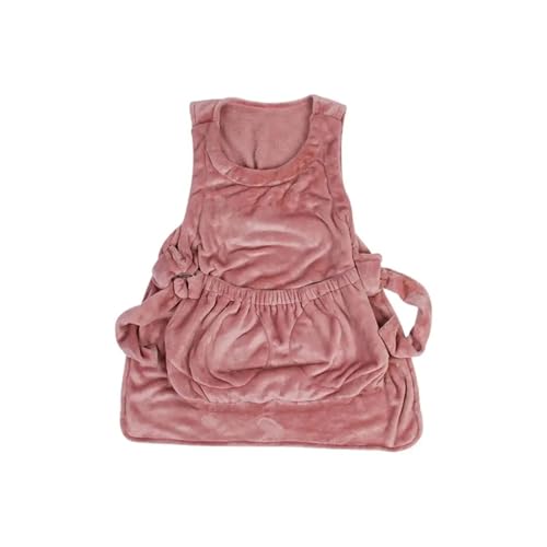 cocoontail Verstellbare Katzen-Kuschelschürze mit zwei Taschen, kratzfester Flanell-Haustierkittel, verschleißfeste Fellschürze für Katzen (Rosa) von cocoontail