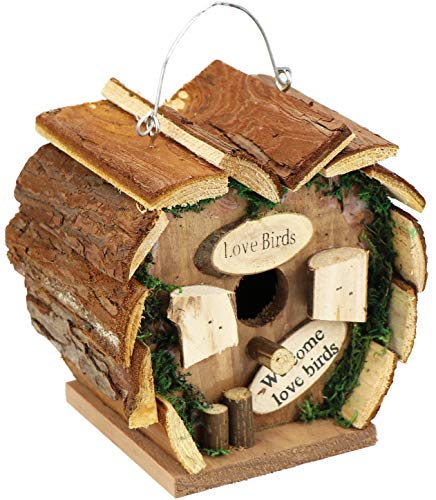 com-four® Nistkasten aus Holz zum Aufhängen, Vogelhaus in Herz-Form für Wildvögel, 17 x 12 x 17 cm - Höhlenbrutkasten (01 Stück - Nistkasten) von com-four