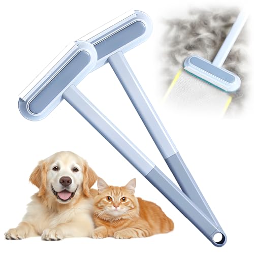 comeenm 4 in 1 Multifunctional Tierhaarentferner,Fusselrolle Wiederverwendbar,Katzenbürste Reinigungsbürste für Fenster und Fliesen (2 Stück) von comeenm