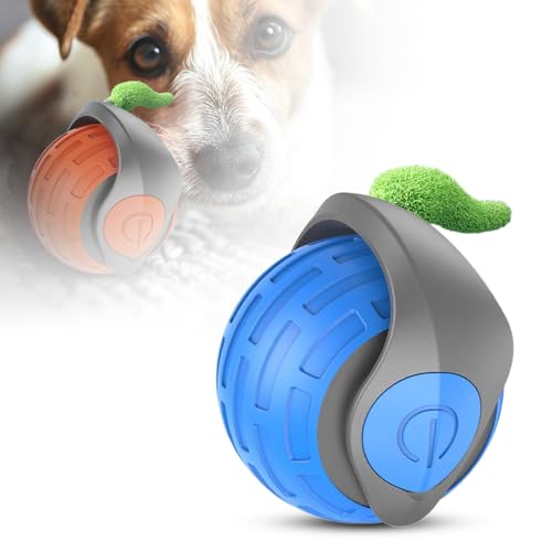 comeenm Interaktives Katzenspielzeug Elektrisch,Katzenspielzeug Selbstbeschäftigung, Speedy Tail 3.0 Katzenball, 360° Selbstdrehender Lustiges Bälle Spielzeug (Bleu,1 Pcs) von comeenm