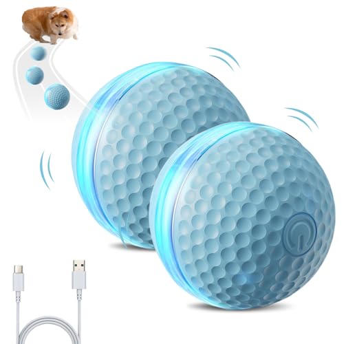 Interaktives Hundespielzeug Ball, 360° Rolling Interactive Dog Toys Dog Ball, 2025 Neu Intelligenzspielzeug für Hunde 2 Modi mit LED Interaktives Katzenspielzeug Selbstbeschäftigung Haustier (Blau*2) Interaktives Hundespielzeug Ball, 360° Rolling Interactive Dog Toys Dog Ball, 2025 Neu Intelligenzspielzeug für Hunde 2 Modi mit LED Interaktives Katzenspielzeug Selbstbeschäftigung Haustier (Blau*2) von comepew