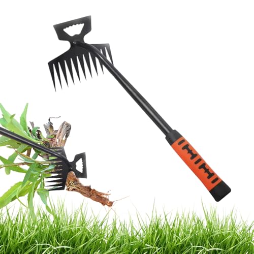 Manueller Unkrautjäter für den Garten, 2025 Neu Edelstahl Unkrautstecher Gartengeräte, Garten Manueller Weeder Weeding Artifact Uprooting Weeding Tool Gartenarbeit Hand Unkrautsteche (A-11 Zähne) von comepew