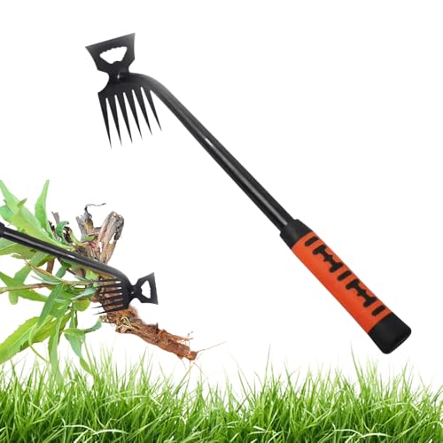 Manueller Unkrautjäter für den Garten, 2025 Neu Edelstahl Unkrautstecher Gartengeräte, Garten Manueller Weeder Weeding Artifact Uprooting Weeding Tool Gartenarbeit Hand Unkrautsteche (A-6 Zähne) von comepew