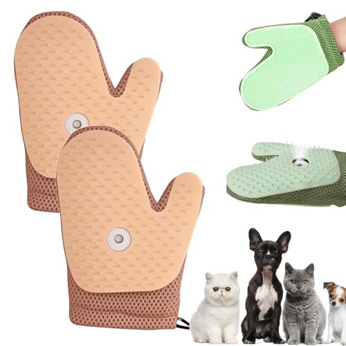 Tierhaarentferner Handschuh, 2025 Neu Fellhandschuhe Fingerlos Katze mit Spray, All-in-One Grooming Mist Glove for Pets Fell Magnet Handschuh Katzenbürste mit Dampf Antistatische Hair Remover (Rosa*2) Tierhaarentferner Handschuh, 2025 Neu Fellhandschuhe Fingerlos Katze mit Spray, All-in-One Grooming Mist Glove for Pets Fell Magnet Handschuh Katzenbürste mit Dampf Antistatische Hair Remover (Rosa*2) von comepew