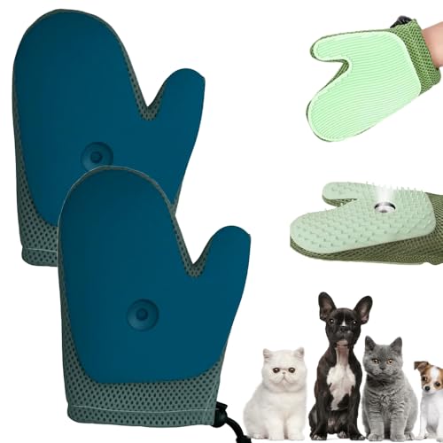 Tierhaarentferner Handschuh, 2025 Neu Fellhandschuhe Fingerlos Katze mit Spray, All-in-One Grooming Mist Glove for Pets Fell Magnet Handschuh Katzenbürste mit Dampf Antistatische Hair Remover (Blau*2) Tierhaarentferner Handschuh, 2025 Neu Fellhandschuhe Fingerlos Katze mit Spray, All-in-One Grooming Mist Glove for Pets Fell Magnet Handschuh Katzenbürste mit Dampf Antistatische Hair Remover (Blau*2) von comepew