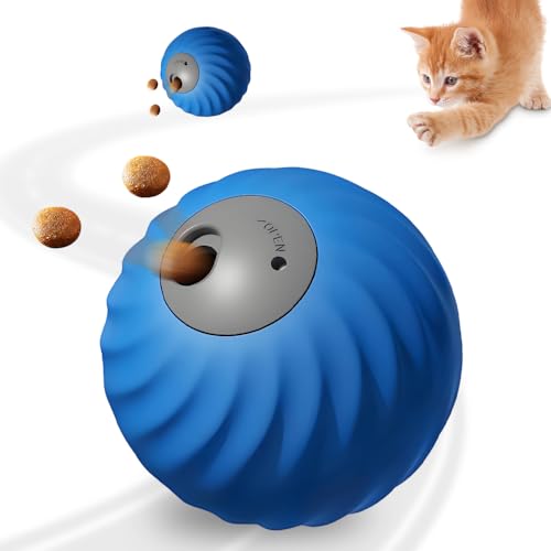 comepew 2 in 1 Slow Feeder, 2025 Neu Rolling Feeder Hundespielzeug mit LED, Interaktives Hundespielzeug Katzenspielzeug Selbstbeschäftigung Einstellbar Leckerli Ball für Haustier (Blau, Nur B) von comepew