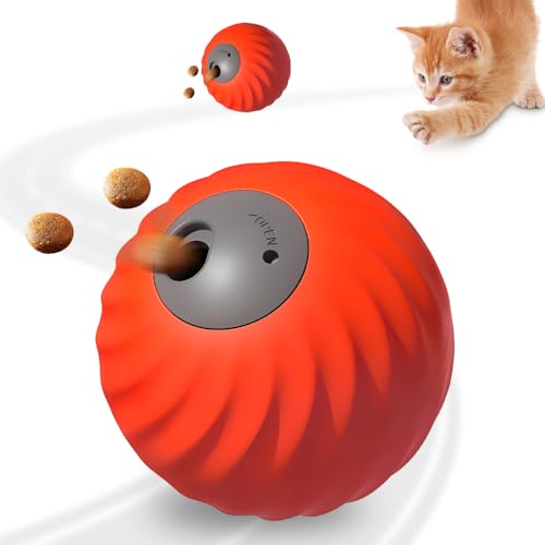 comepew 2 in 1 Slow Feeder, 2025 Neu Rolling Feeder Hundespielzeug mit LED, Interaktives Hundespielzeug Katzenspielzeug Selbstbeschäftigung Einstellbar Leckerli Ball für Haustier (Orange, Nur B) von comepew
