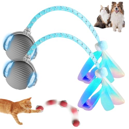 comepew Katzenspielzeug Elektrisch, 2025 Neu Katzenspielzeug Chewie Rolling Ball, Selbstbeschäftigung Interaktives Katzenspielzeug mit Libellenschwanz Unregelmäßige Bewegung Rollender Ball (Grau*2) comepew Katzenspielzeug Elektrisch, 2025 Neu Katzenspielzeug Chewie Rolling Ball, Selbstbeschäftigung Interaktives Katzenspielzeug mit Libellenschwanz Unregelmäßige Bewegung Rollender Ball (Grau*2) von comepew
