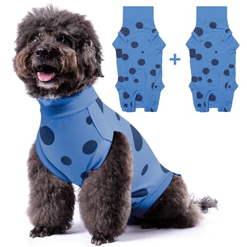Comwish 2 Packungen Hunde-Anzug, weiblich, männlich, blau + blau, Größe S von comwish