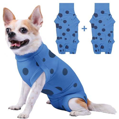 Comwish 2 Packungen Hunde-Anzug, weiblich, männlich, blau + blau, Größe XXS Comwish 2 Packungen Hunde-Anzug, weiblich, männlich, blau + blau, Größe XXS von comwish