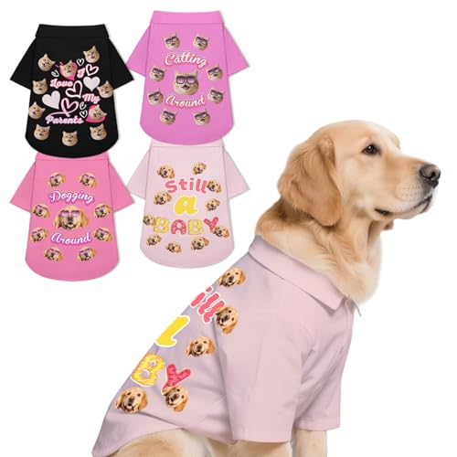 Individuelles Haustier-Shirt mit Foto - Personalisierte Hunde-T-Shirts für kleine und große Hunde, süße und stylische Haustierbekleidung, Gestalten Sie Ihre eigene Hundekleidung Individuelles Haustier-Shirt mit Foto - Personalisierte Hunde-T-Shirts für kleine und große Hunde, süße und stylische Haustierbekleidung, Gestalten Sie Ihre eigene Hundekleidung von coobopet