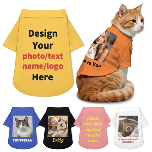 Individuelles Haustier-Shirt mit Foto - Personalisierte Hunde-T-Shirts für kleine und große Hunde, süße und stylische Haustierbekleidung, Gestalten Sie Ihre eigene Hundekleidung Individuelles Haustier-Shirt mit Foto - Personalisierte Hunde-T-Shirts für kleine und große Hunde, süße und stylische Haustierbekleidung, Gestalten Sie Ihre eigene Hundekleidung von coobopet