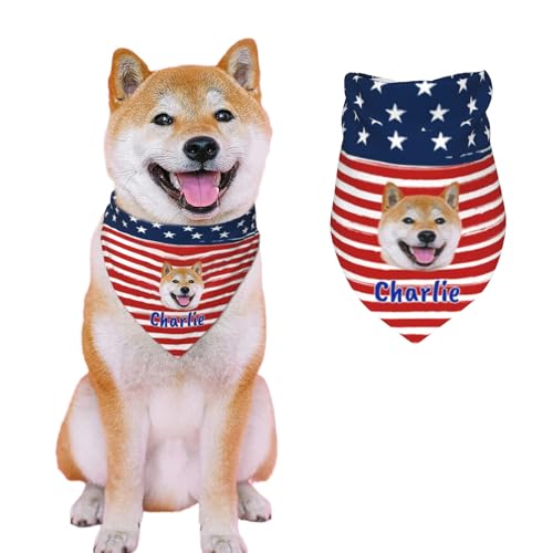 Personalisiertes Hundehalstuch, personalisiert mit Namen, Foto, Bestickt, Haustierschal für kleine, mittelgroße und große Hunde Personalisiertes Hundehalstuch, personalisiert mit Namen, Foto, Bestickt, Haustierschal für kleine, mittelgroße und große Hunde von coobopet