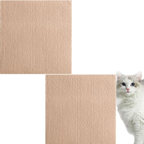 Cat Scratching Mat,DIY Climbing Cat Scratcher Mat,Trimmable Self-Adhesive Carpet Cat Mat Pad,Reusable Cat Couch Protector,for Cat Shelves,Table Leg,Furniture Steps (Khaki) von cookx