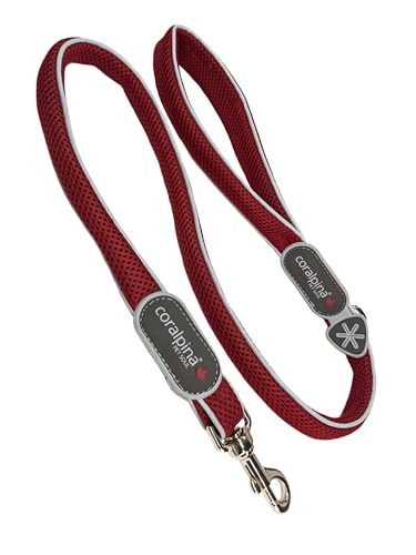 Coralpina - Cinquetorri Hundeleine für Hunde, einfach und robust, mit reflektierenden Teilen und gepolstertem Griff, mit Ring für Beutelhalter, Farbe Weinrot, Größe 7/8 Coralpina - Cinquetorri Hundeleine für Hunde, einfach und robust, mit reflektierenden Teilen und gepolstertem Griff, mit Ring für Beutelhalter, Farbe Weinrot, Größe 7/8 von coralpina