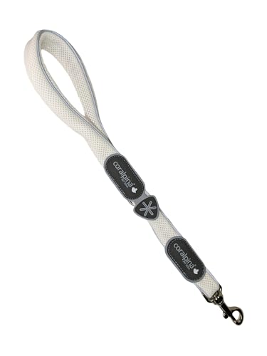 Coralpina - Cinquetorri Hundeleine für Hunde, einfach und robust, mit reflektierenden Teilen und gepolstertem Griff, mit Ring für Beutelhalter, Farbe Weiß, Größe 9/10 Coralpina - Cinquetorri Hundeleine für Hunde, einfach und robust, mit reflektierenden Teilen und gepolstertem Griff, mit Ring für Beutelhalter, Farbe Weiß, Größe 9/10 von coralpina