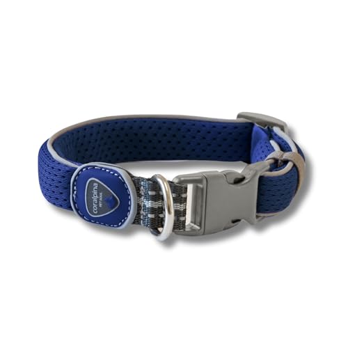 Coralpina - Halsband, weich und ergonomisch, mit reflektierenden Kanten und Karabinerhaken aus robustem Kunststoff, Farbe Dunkelblau, Größe 7 Coralpina - Halsband, weich und ergonomisch, mit reflektierenden Kanten und Karabinerhaken aus robustem Kunststoff, Farbe Dunkelblau, Größe 7 von coralpina