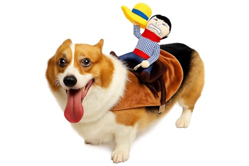 Cowboy Hundekostüm für Hunde und Katzen – Western Outfit mit Sattel & Figur – mit Klettverschluss – Größen XS bis XXL (Cowboy, XL) von corimori