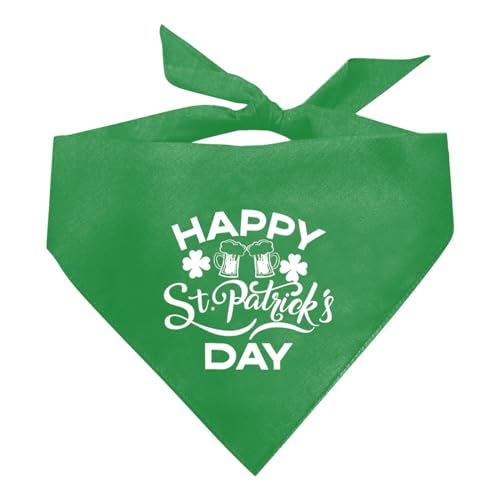 Happy St. Patrick's Day Hundehalstuch, verstellbares Dreieck-Lätzchen und grünes Bandana, lustiges süßes Hundehalstuch, grünes Hundehalstuch, Hundehalstuch für kleine, mittelgroße und große Hunde, von corner wind