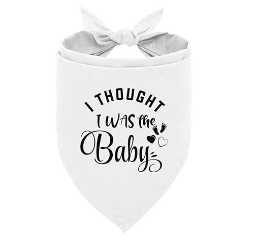 I Thought I was The Baby Dog Bandana, Dog Baby Ankündigung, Hundeschal, weißes Hundehalstuch, Hundehalstuch, Hundehalstuch, für kleine, mittelgroße und große Hunde, Hundeschwangerschaftsankündigung I Thought I was The Baby Dog Bandana, Dog Baby Ankündigung, Hundeschal, weißes Hundehalstuch, Hundehalstuch, Hundehalstuch, für kleine, mittelgroße und große Hunde, Hundeschwangerschaftsankündigung von corner wind