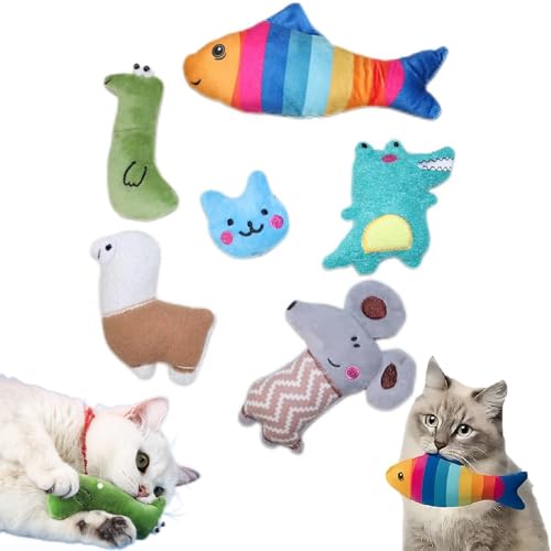 cotdoog Katzenminze-Spielzeug, 6 Stück, bissfest mit verschiedenen Formen, Katzenspielzeug für Indoor-Katzen von cotdoog