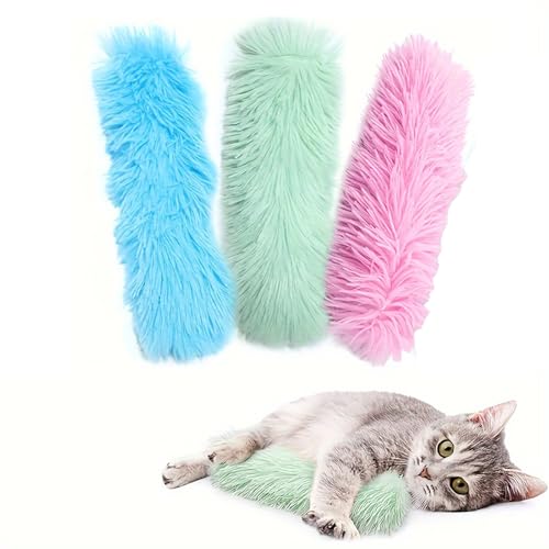 cotdoog Katzenspielzeug, Katzenkissen, Katzenminze-Spielzeug für Indoor-Katzen – 3 Stück, weich und langlebig, Knistergeräusch, Katzenminze-Spielzeug & Katzenkauspielzeug cotdoog Katzenspielzeug, Katzenkissen, Katzenminze-Spielzeug für Indoor-Katzen – 3 Stück, weich und langlebig, Knistergeräusch, Katzenminze-Spielzeug & Katzenkauspielzeug von cotdoog