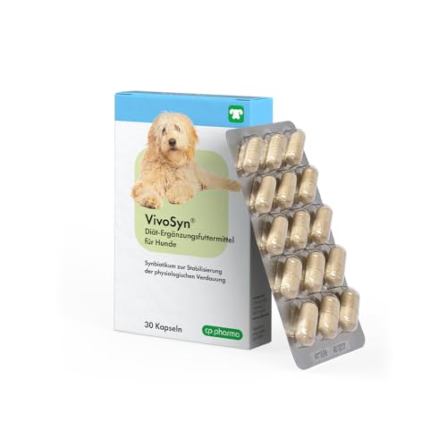 cp-pharma VivoSyn | 30 Kapseln | Ergänzungsfuttermittel für Hunde | Zur Stabilisierung Einer physiologischen Verdauung | Hochkonzentriertes und qualitätskontrolliertes Synbiotikum cp-pharma VivoSyn | 30 Kapseln | Ergänzungsfuttermittel für Hunde | Zur Stabilisierung Einer physiologischen Verdauung | Hochkonzentriertes und qualitätskontrolliertes Synbiotikum von cp-pharma