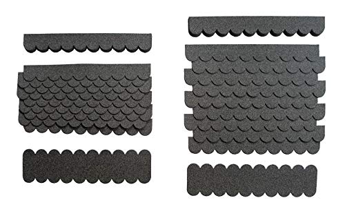 Birsppy Crash-Marek 2m²-5-Sets Mini Dachschindeln,anthrazit,Dachpappe,Hundehütte,Vogelhaus,Hasenstall,Gehege,Abdeckung,Biberschwanz,Sandkasten von Ewbob