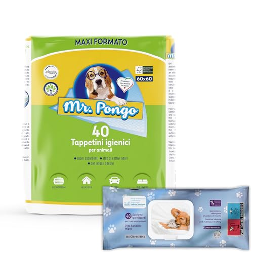 Cubex Professional - Set mit 160 Hygienematten für Hunde, 60 x 60 cm + 240 Chlorhexidin-Wischtücher, super saugfähig, verhindert schlechte Gerüche für Hunde, Katzen und Haustiere von cubex professional