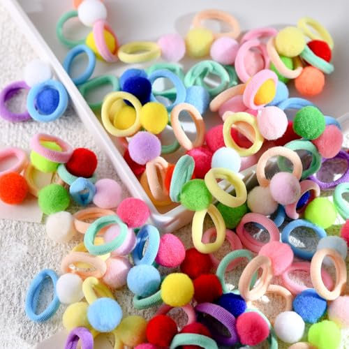 Haarschmuck für kleine Hunde, Bommel mit elastischem Baumwoll-Haargummi für Hunde, Welpen, Katzen, Kätzchen, Haustiere, Yorkshire, Haarzubehör, keine Schäden am Haar, 1,9 cm, mehrfarbig, 100 Stück Haarschmuck für kleine Hunde, Bommel mit elastischem Baumwoll-Haargummi für Hunde, Welpen, Katzen, Kätzchen, Haustiere, Yorkshire, Haarzubehör, keine Schäden am Haar, 1,9 cm, mehrfarbig, 100 Stück von cuhair