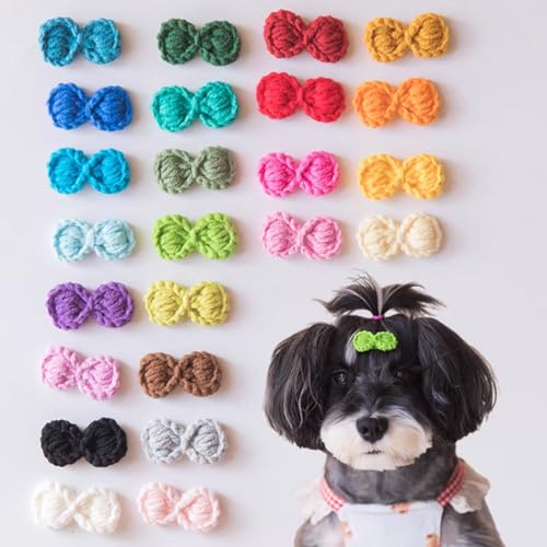 cuhair 20 handgefertigte Wollschleifen für kleine Hunde, mit Clip für Welpen, Kätzchen, geeignet für lange oder kurzhaarige Hunde, Katzen, Haustiere cuhair 20 handgefertigte Wollschleifen für kleine Hunde, mit Clip für Welpen, Kätzchen, geeignet für lange oder kurzhaarige Hunde, Katzen, Haustiere von cuhair