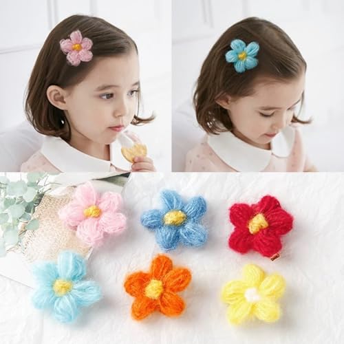 cuhair Hundehaar-Accessoires, Blume, handgefertigt, gestrickt, Blume, Haarspange für Mädchen, Katzen, Hunde, Teddy, Yorkshire, Malteser, Fellpflege, Party, Festival, Zubehör, 6 Stück cuhair Hundehaar-Accessoires, Blume, handgefertigt, gestrickt, Blume, Haarspange für Mädchen, Katzen, Hunde, Teddy, Yorkshire, Malteser, Fellpflege, Party, Festival, Zubehör, 6 Stück von cuhair