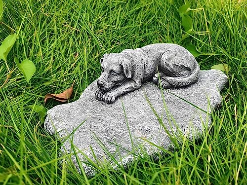 cuhair Personalisierte Grabsteine, für Familie, Haustiere, Hund, Grabstein, graviert, Gedenkbotschaft, DIY (grau) von cuhair