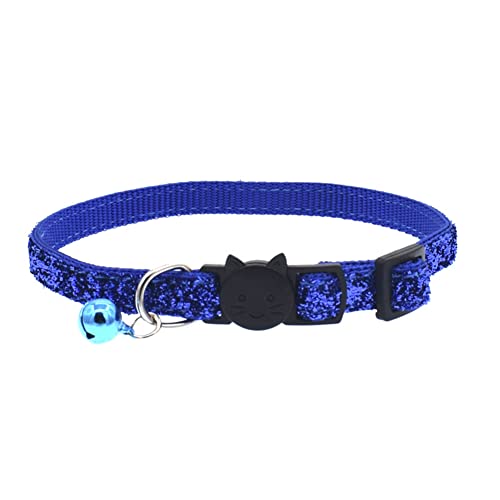 cuiyoush Halsband für Katzen und Kätzchen, mit Glockenschnalle, verstellbar, Blau von cuiyoush
