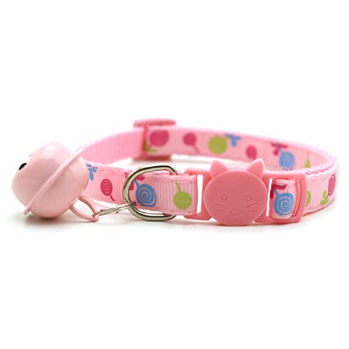 cuiyoush Niedliches Halsband mit Katzenschnalle, Lutscher, Bonbonfarben, verstellbarer Stil, Pink von cuiyoush