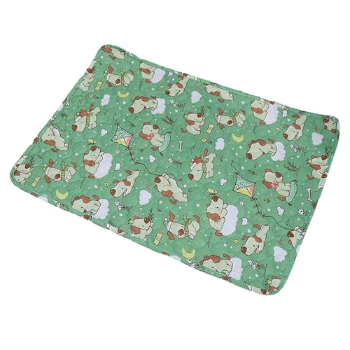 curfair Cartoon Muster Haustier Windel Pad Haustier Pee Pad Hund Windel Matte Atmungsaktiv Cartoon Druck Waschbar Training Pad Weiche Hund Windel Matte Grün M von curfair