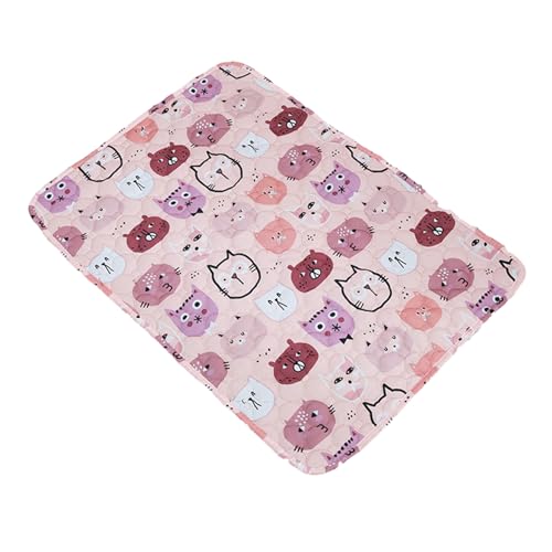 curfair Cartoon Muster Haustier Windel Pad Haustier Pee Pad Hund Windel Matte Atmungsaktiv Cartoon Druck Waschbar Training Pad Weiche Hund Windel Matte Rosa L von curfair