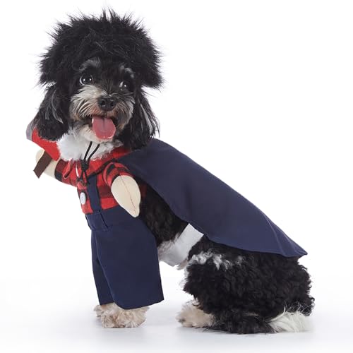 curfair Durable Pet Costume 1 Set Pet Halloween Costume Unique Funny Cute Dog Cosplay Outfit for Parties Decoration Pet Costume for Cats Navy Blue M von curfair