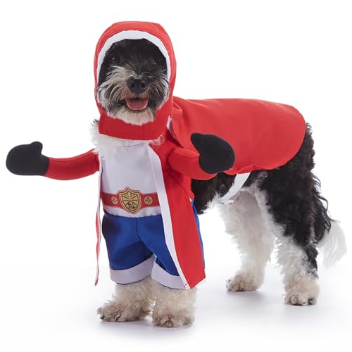 curfair Durable Pet Costume 1 Set Pet Halloween Costume Unique Funny Cute Dog Cosplay Outfit for Parties Decoration Pet Costume for Cats Red L von curfair