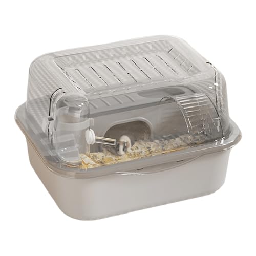 curfair Hamsterkäfig, Kleintierkäfig, Nagerkäfig, abnehmbarer Hamster-Sicherheitskäfig, doppellagig, transparent, Zubehör für Hamsterhaus, Grau curfair Hamsterkäfig, Kleintierkäfig, Nagerkäfig, abnehmbarer Hamster-Sicherheitskäfig, doppellagig, transparent, Zubehör für Hamsterhaus, Grau von curfair