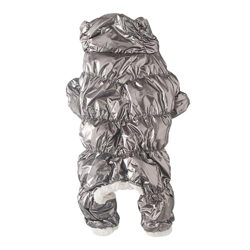 curfair Hunde-Wintermantel, Haustierkleidung, Knopfverschluss, vierbeiniger Hunde-Wintermantel, bequeme warme Haustierjacke für kaltes Wetter, dicke, weiche Haustierkleidung, Silber, L curfair Hunde-Wintermantel, Haustierkleidung, Knopfverschluss, vierbeiniger Hunde-Wintermantel, bequeme warme Haustierjacke für kaltes Wetter, dicke, weiche Haustierkleidung, Silber, L von curfair