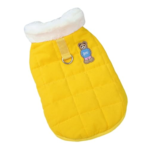 curfair Hundegeburtstagsgeschenk, Haustierkleidung, niedlich, modisch, Winter, warme Hundeweste, Mantel für kaltes Wetter, tägliches Tragen, lässige Haustierkleidung, gelb, Größe L curfair Hundegeburtstagsgeschenk, Haustierkleidung, niedlich, modisch, Winter, warme Hundeweste, Mantel für kaltes Wetter, tägliches Tragen, lässige Haustierkleidung, gelb, Größe L von curfair