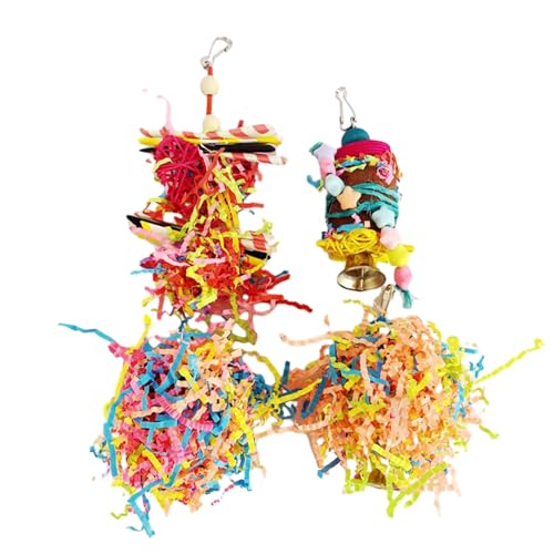 curfair Interaktives Vogelspielzeug, langlebig, Produkttitel für Papageien, buntes zerknittertes Papier, Kau-Set, Spielzeug, Unterhaltung, Training, Haustier, 1 Set curfair Interaktives Vogelspielzeug, langlebig, Produkttitel für Papageien, buntes zerknittertes Papier, Kau-Set, Spielzeug, Unterhaltung, Training, Haustier, 1 Set von curfair