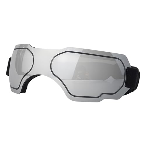 curfair Mittelgroße Hundebrille, schützende Hunde-Sonnenbrille, verstellbarer Riemen, UV-Schutz, winddicht, schneefest, für mittelgroße und große Hunde, bruchsicher, silberfarben, Größe L curfair Mittelgroße Hundebrille, schützende Hunde-Sonnenbrille, verstellbarer Riemen, UV-Schutz, winddicht, schneefest, für mittelgroße und große Hunde, bruchsicher, silberfarben, Größe L von curfair