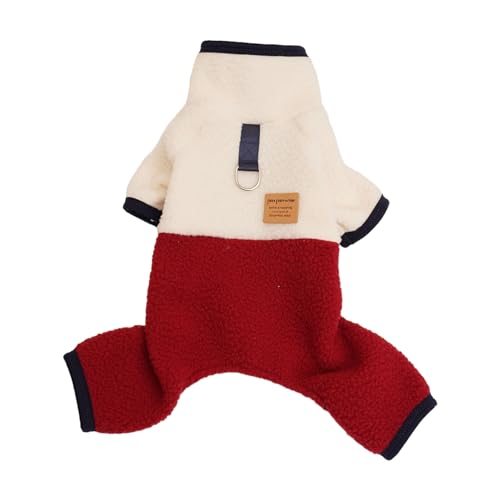 curfair Trendiger Haustier-Overall mit Traktionsring, niedlicher Hund, Winter, farbblockierendes Design, Vierbein-Wärme, bequeme Katzen-Overall, Kleidung, tragbar, für Weinrot, Größe L curfair Trendiger Haustier-Overall mit Traktionsring, niedlicher Hund, Winter, farbblockierendes Design, Vierbein-Wärme, bequeme Katzen-Overall, Kleidung, tragbar, für Weinrot, Größe L von curfair