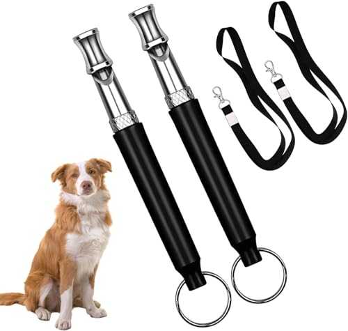 cutecool 2 Hundepfeifen, die verhindern, dass benachbarte Hunde bellen, und verstellbare Ultraschallpfeifen können das Bellen des Hundes kontrollieren, abrufen und verhindern von cutecool