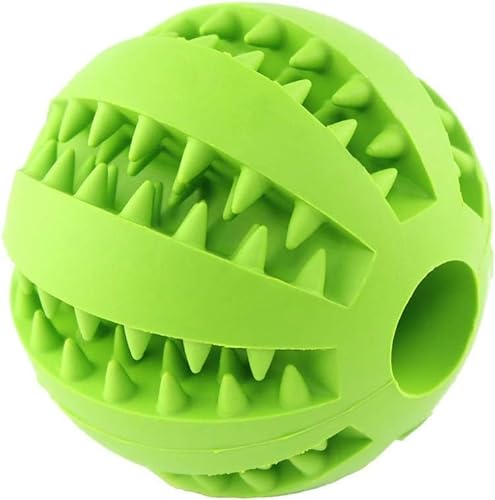 cutecool Haustier Hund Ball Spielzeug, langlebige Starke Zähne Kauen Spiel IQ Hund Kauen Spielzeug Weiche Gummi Ball, Größe 2.8 Zoll von cutecool